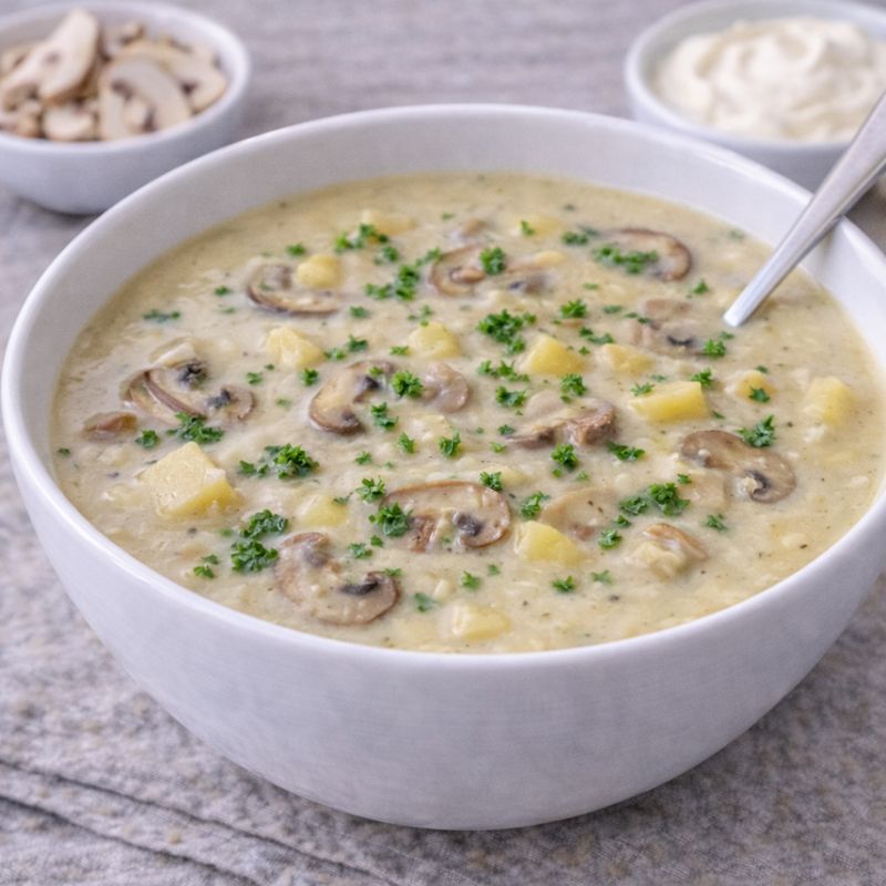 Mild svampesuppe