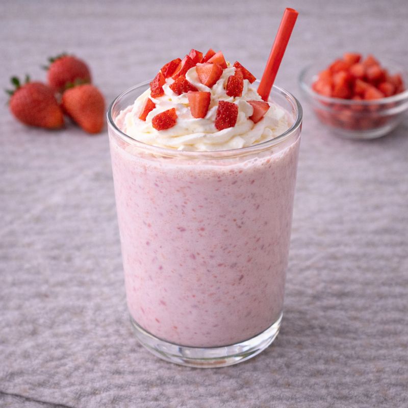 Jordbær milkshake