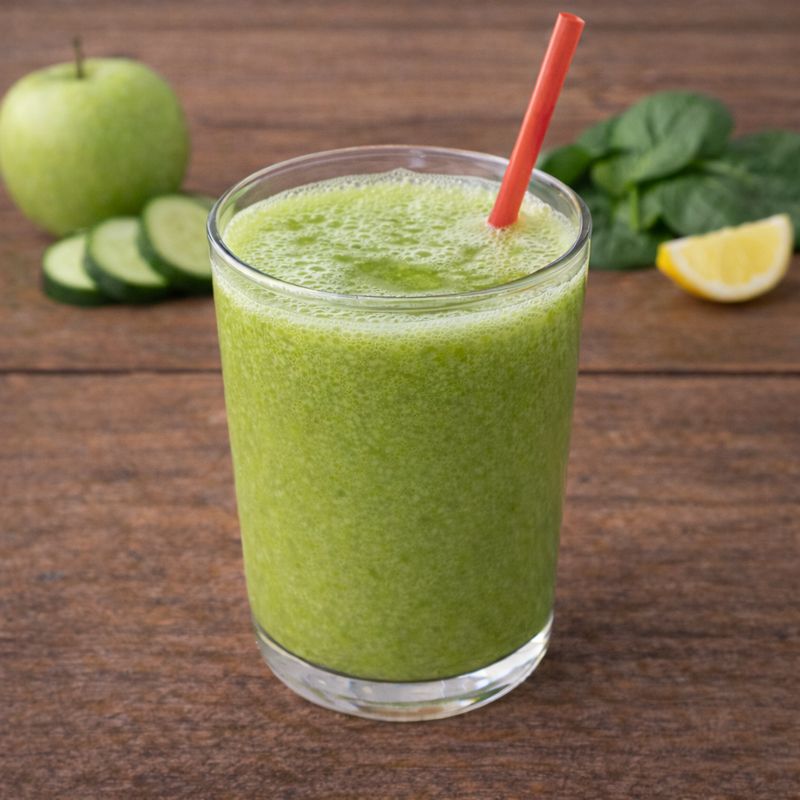 Mild grøn juice med æble og spinat