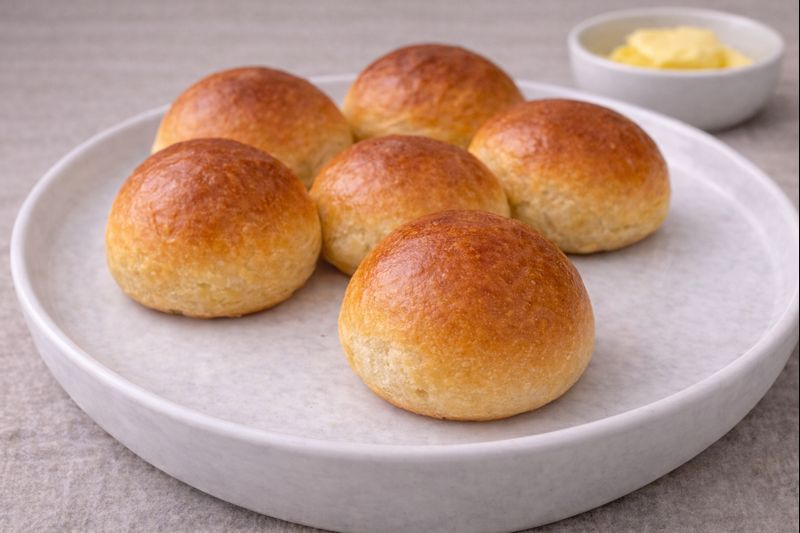 Små brioche-lignende morgenboller