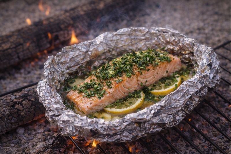 Bållaks i folie med citron og urter