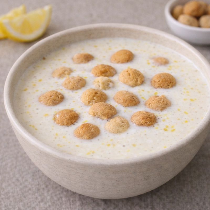 Koldskål med kærnemælk og citron