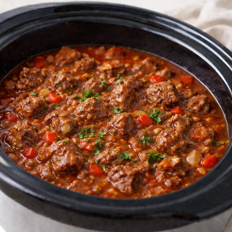 Klassisk gullasch i slowcooker