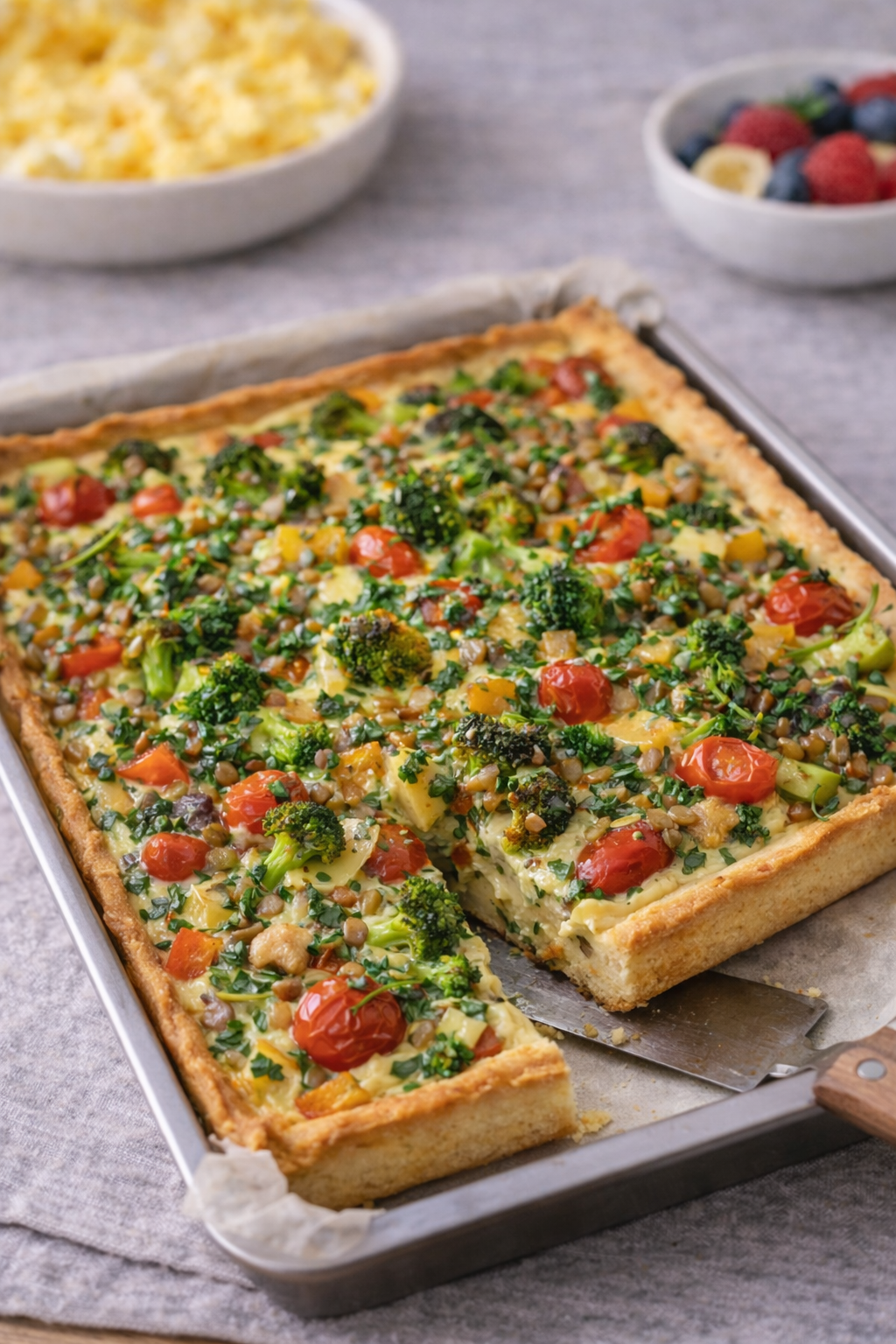 Grøntsagstærte i bradepande – perfekt til brunch