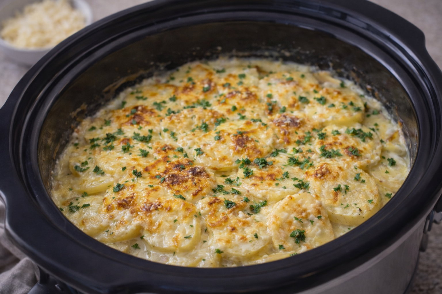 Slowcooker flødekartofler