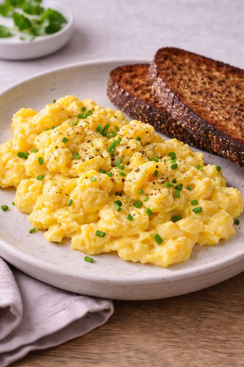 Scrambled æg med smør