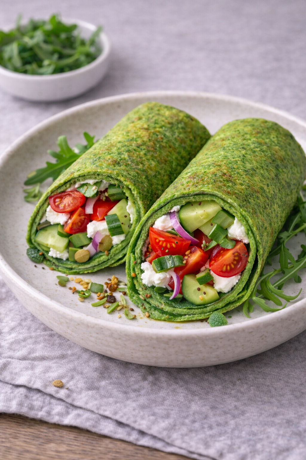 Spinat pandekager med fyld