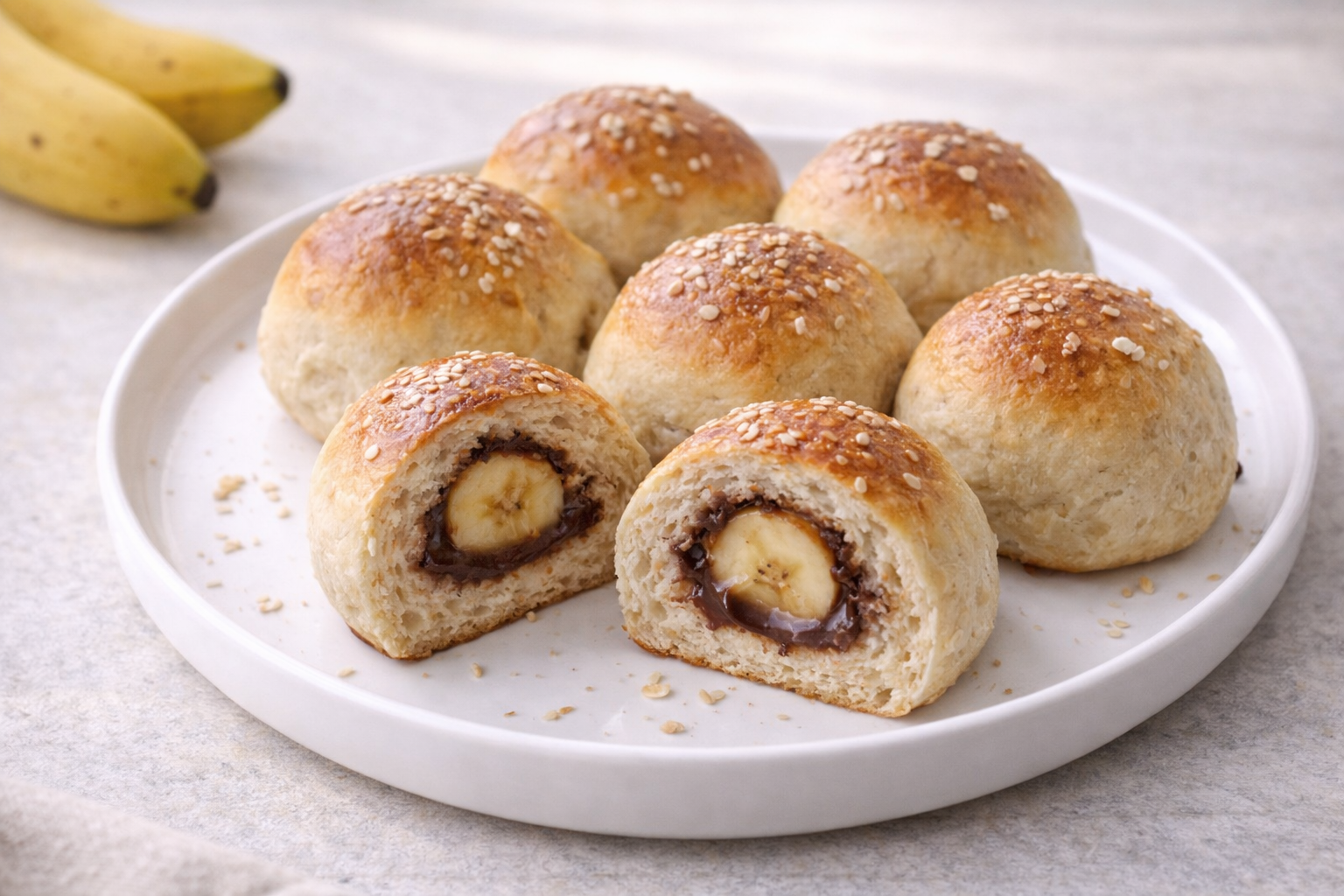 Bananboller med fyld