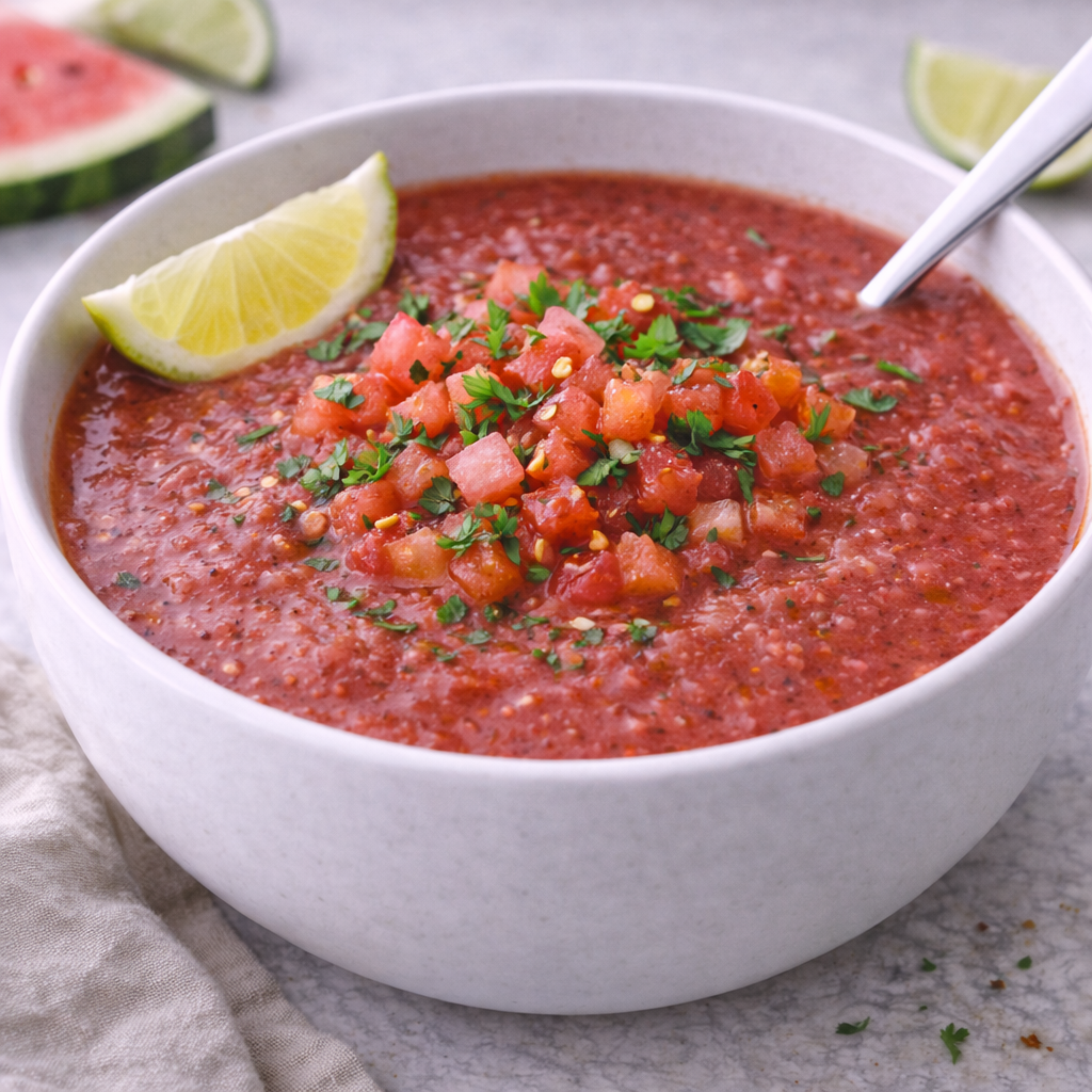 Vandmelon-gazpacho