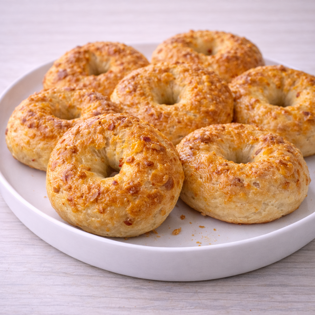 Chili Cheddar Bagels