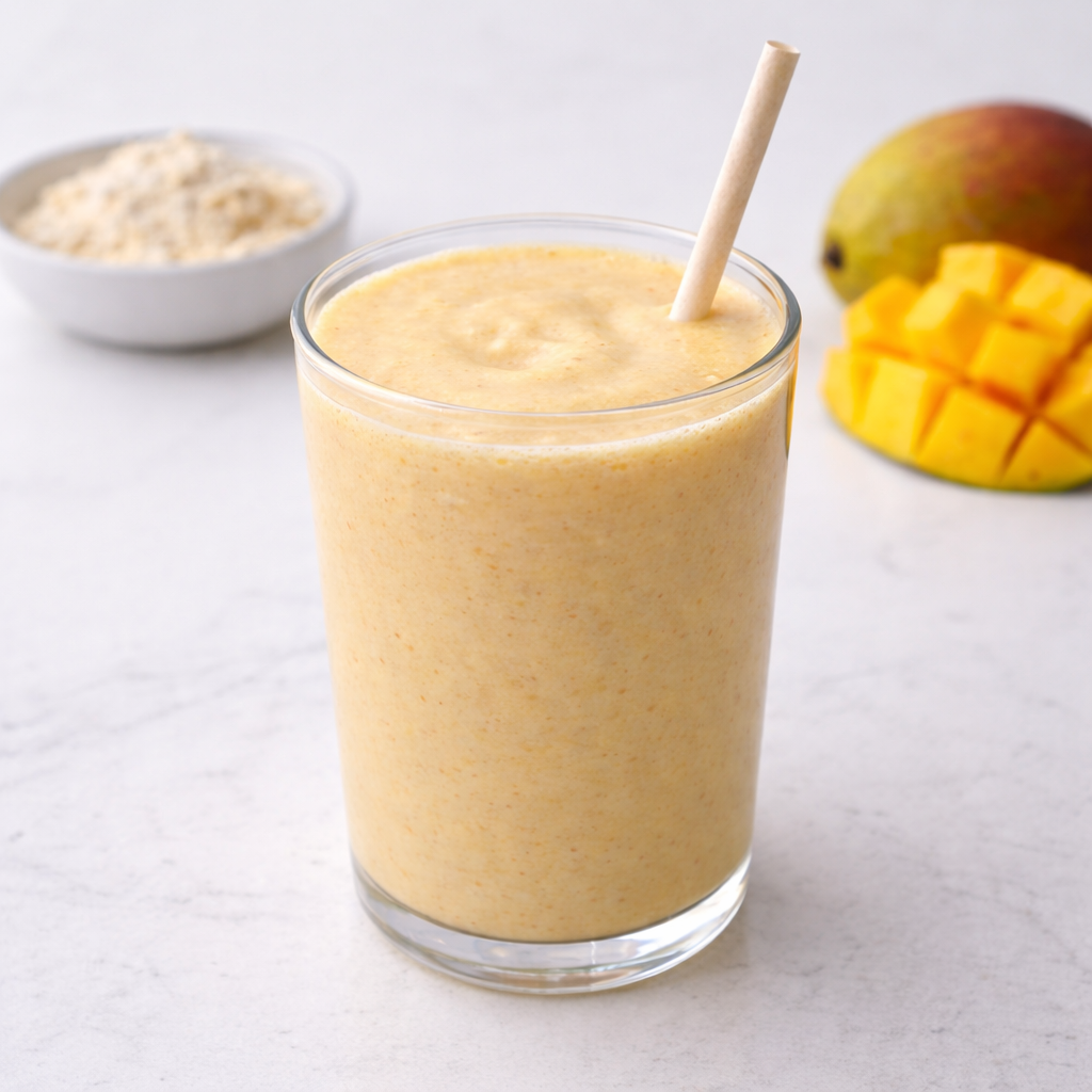 Cremet mango-smoothie med protein