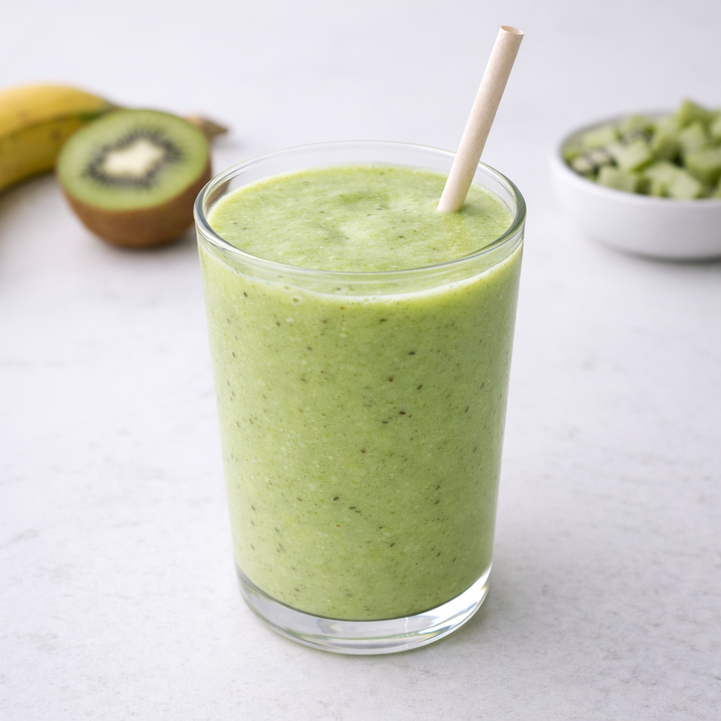Frisk grøn kiwi-smoothie