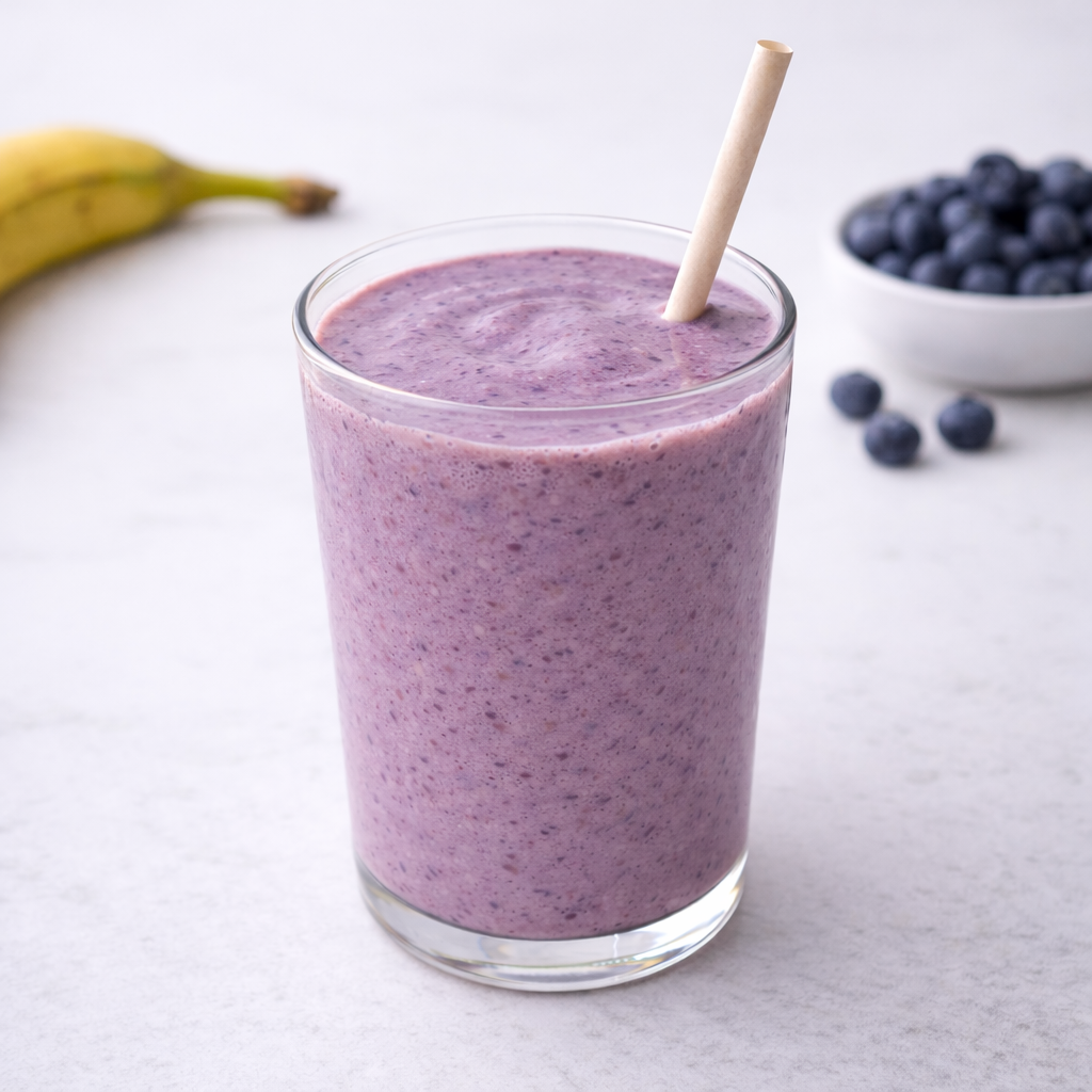 Protein smoothie med blåbær