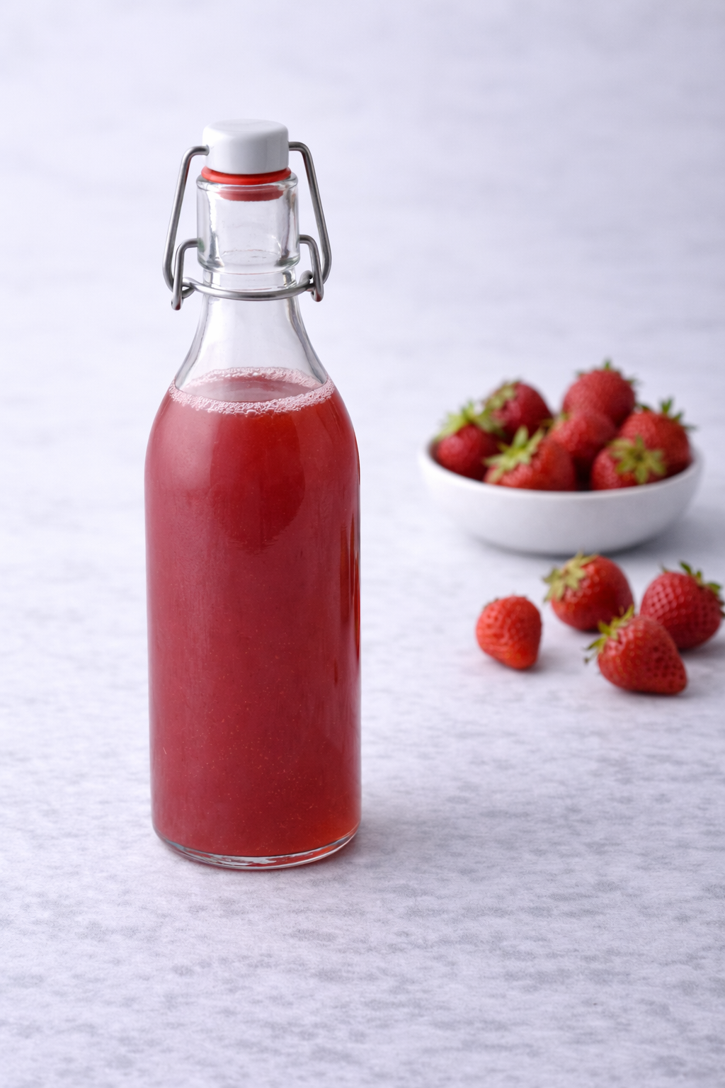 Hjemmelavet jordbær sirup