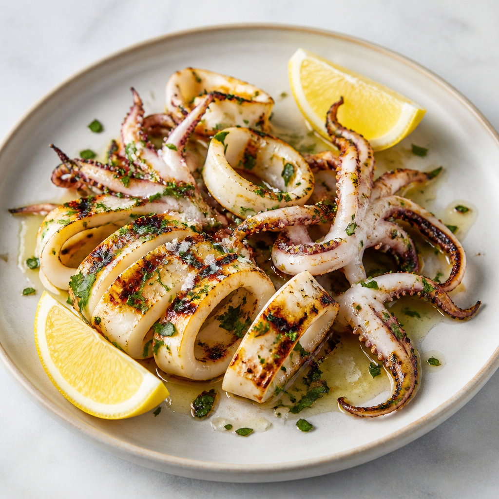 Grillede blæksprutter – adriatisk tilpasset