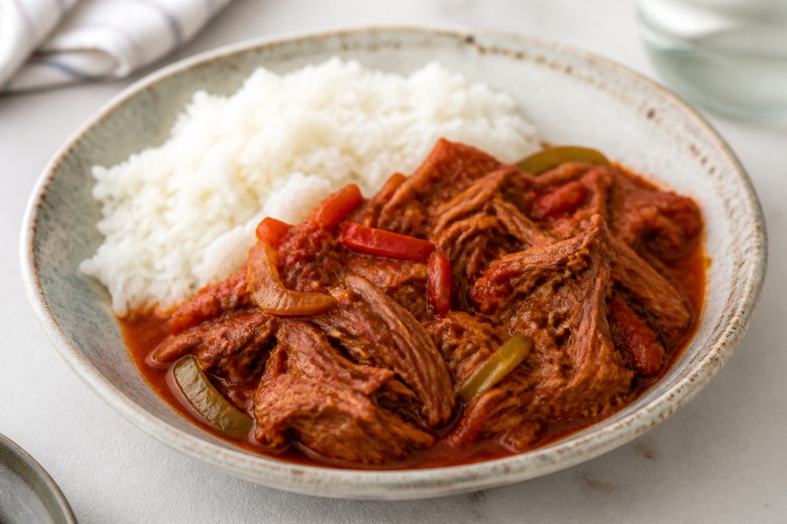 Ropa vieja – cubansk pulled beef i tomat