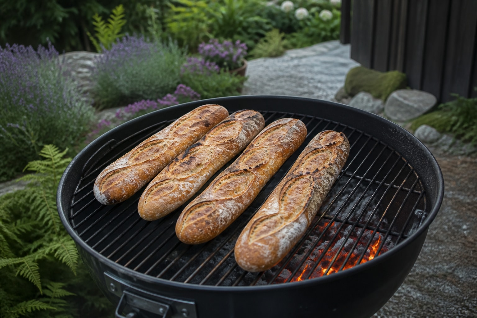 Flutes on the grill