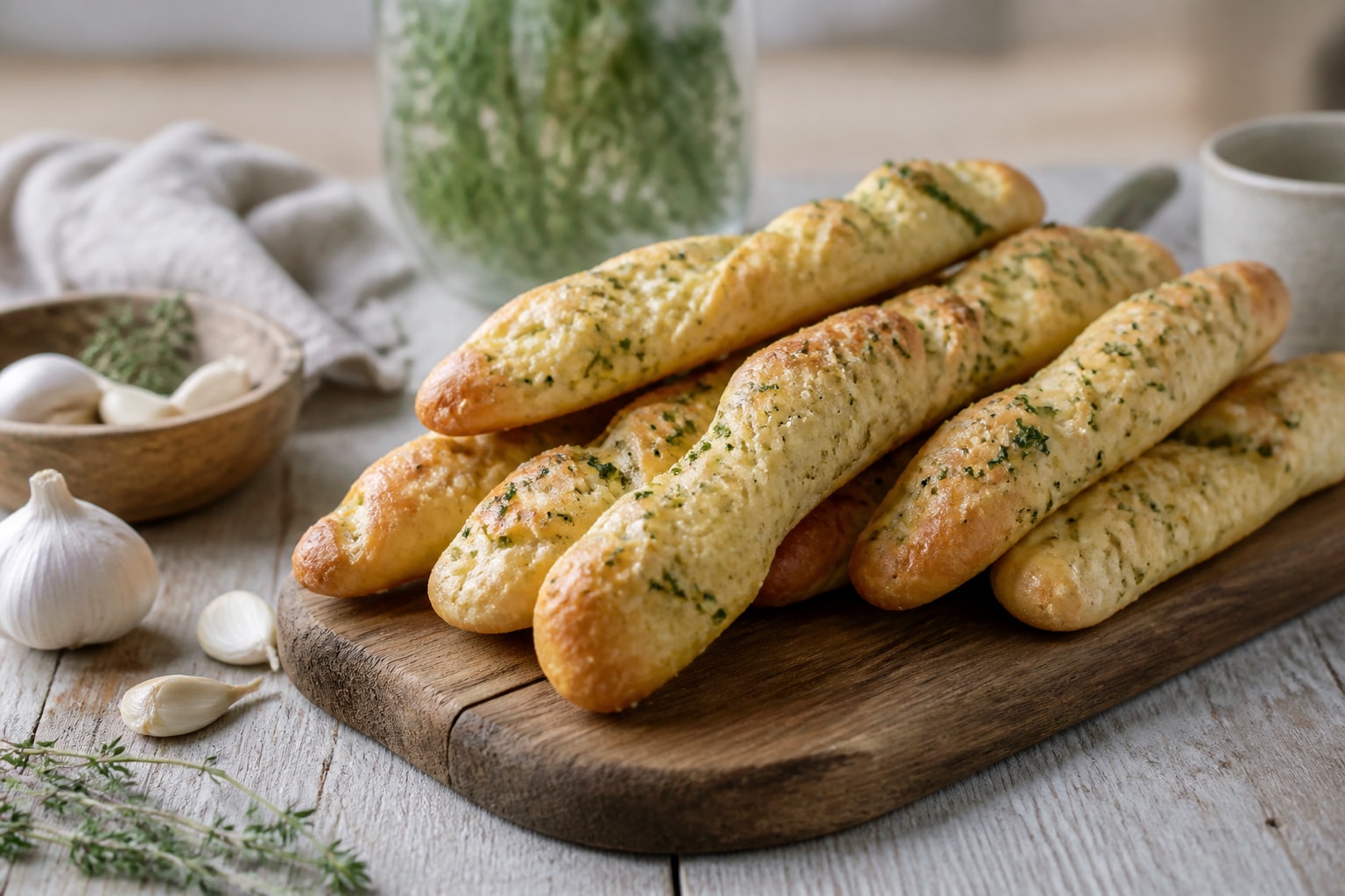 Garlic flutes