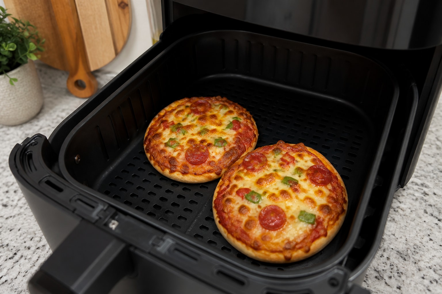 Mini pizza in the air fryer