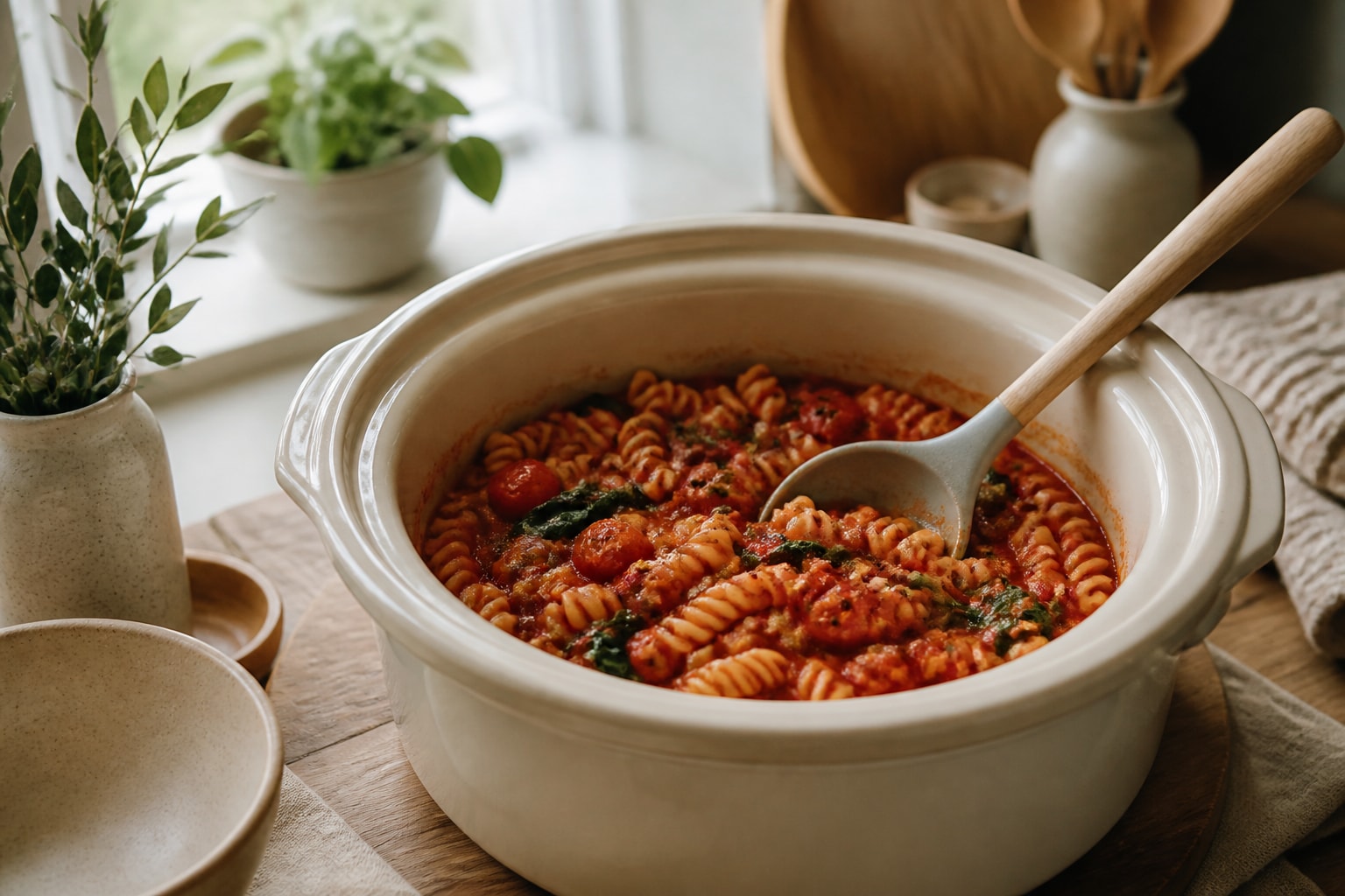 One-pot pasta i slowcooker
