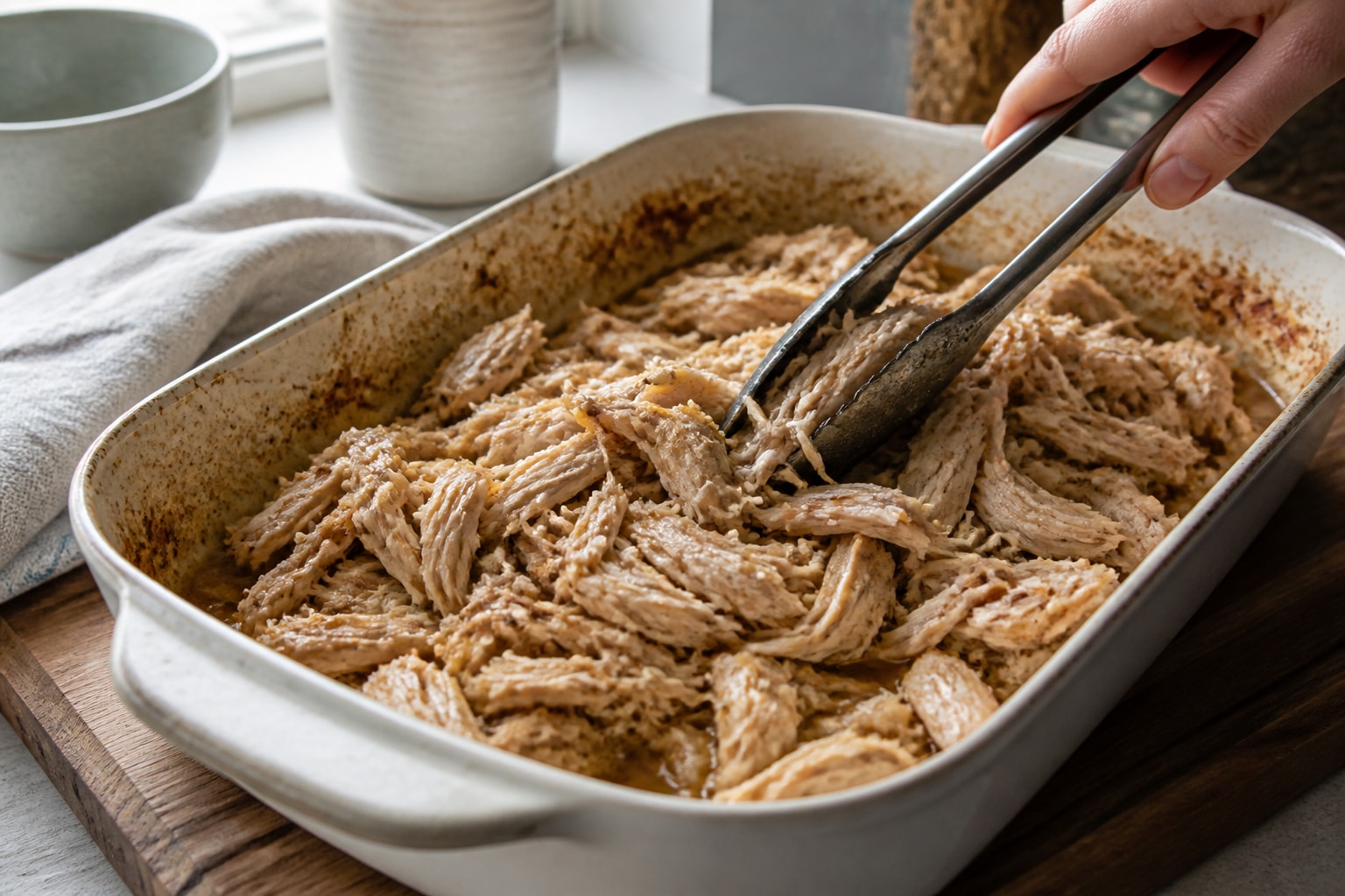 Oven pulled chicken