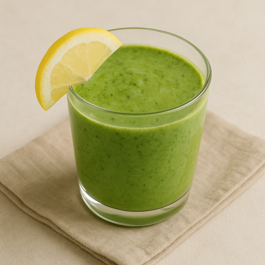 Nordisk smoothie med æble, spinat og citron