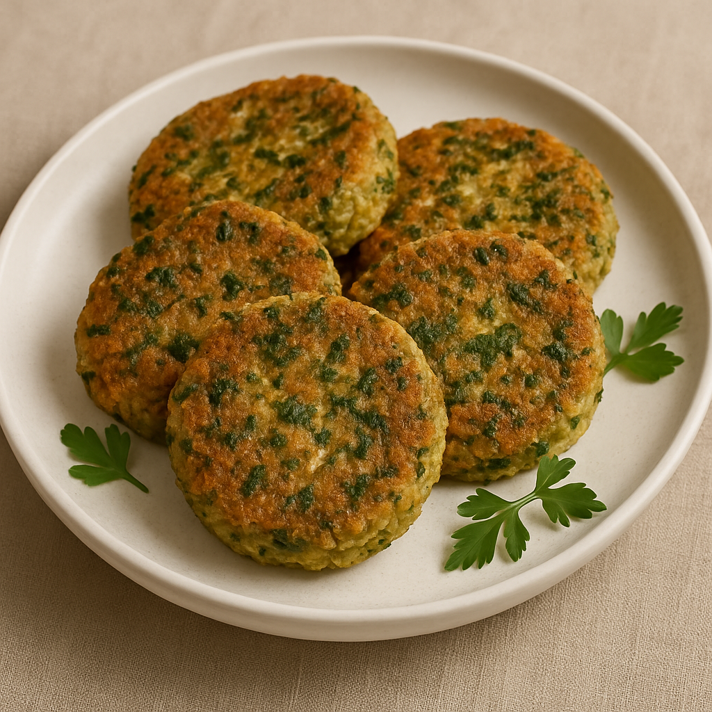Grøntsagsfrikadeller med havregryn og urter