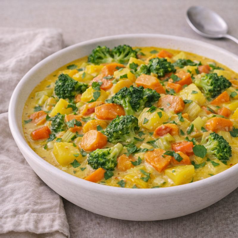 Grøntsagsgryde med karry og kokos