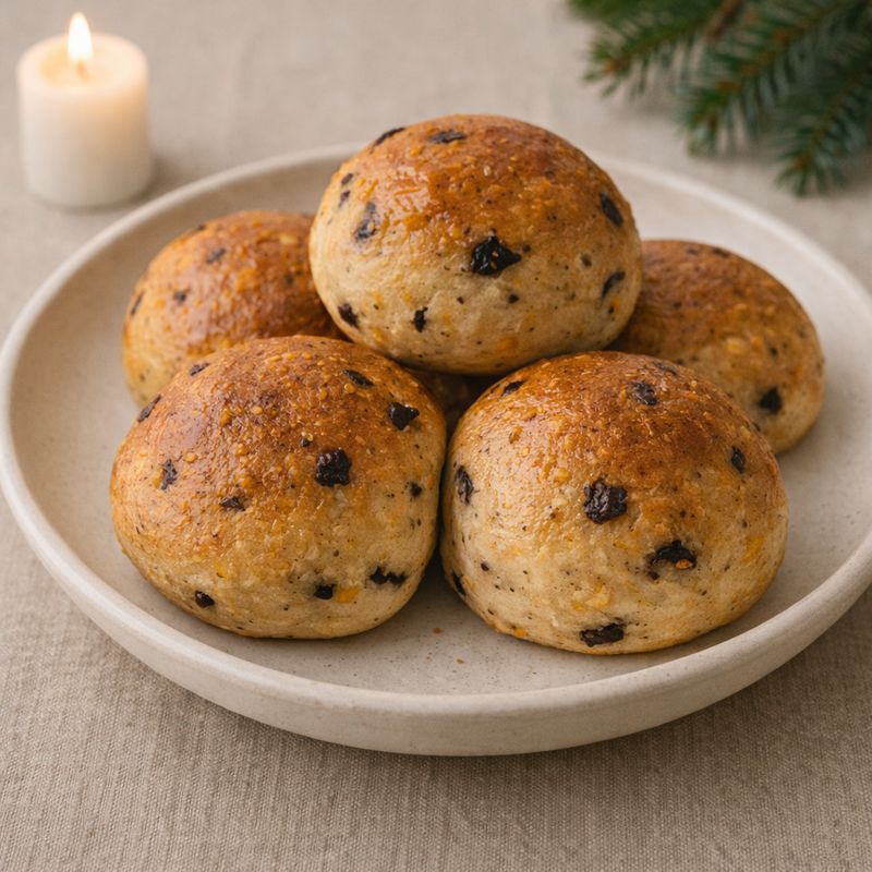 Juleboller med Kanel, Appelsin og Chokolade