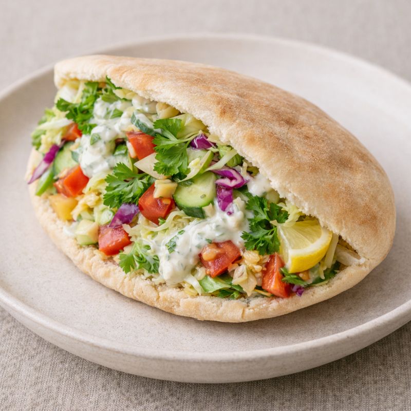 Nordmad Pita med Grønt & Dressing