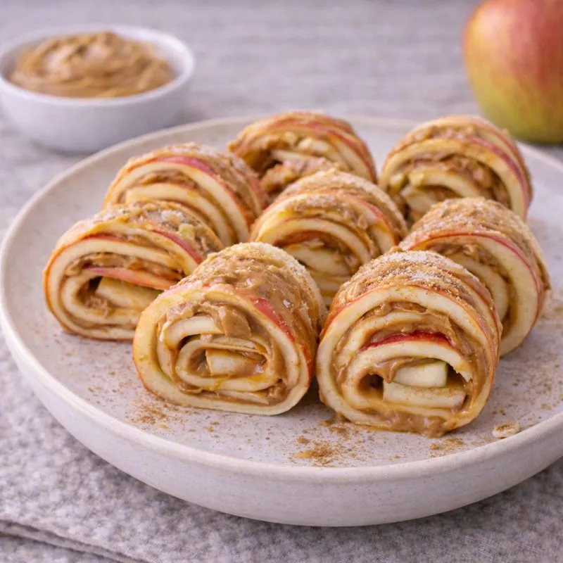 Æblewraps med peanutbutter