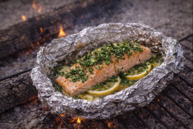Bållaks i folie med citron og urter