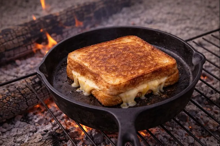 Båltoast med ost