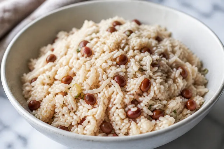 Bahamian peas n' rice – duerbønner og ris