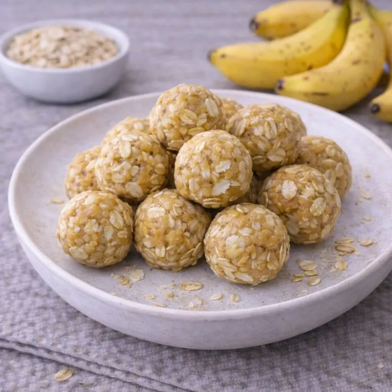 Banan-havre-snackkugler