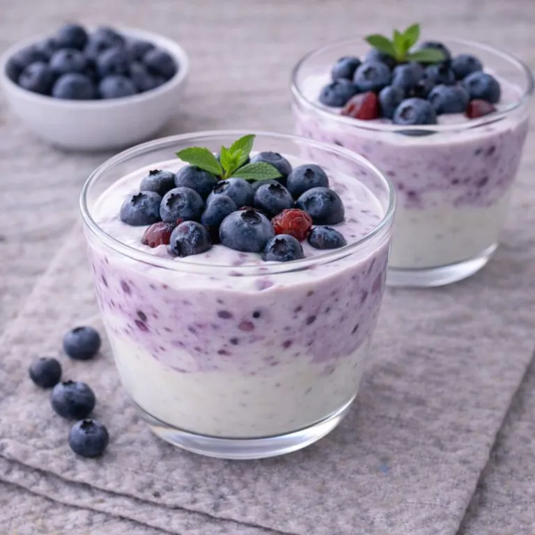 Blåbær-skyr dessert