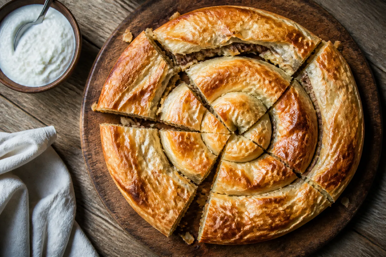 Bosnischer Burek – Filoteigspirale mit Fleisch