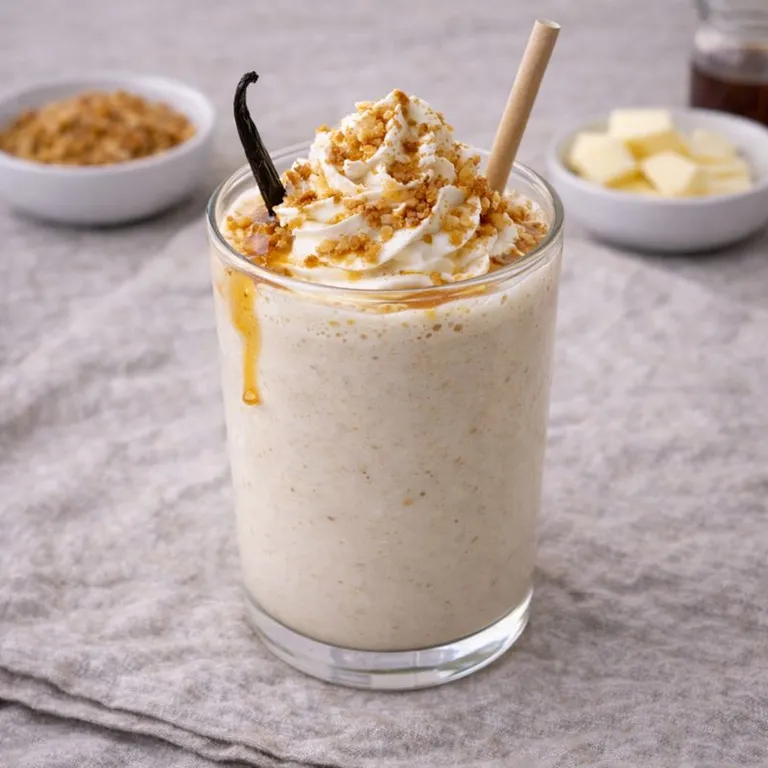 Brunet smør-vanilje milkshake