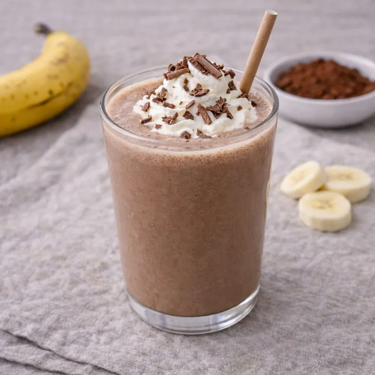 Chokolade-banan milkshake