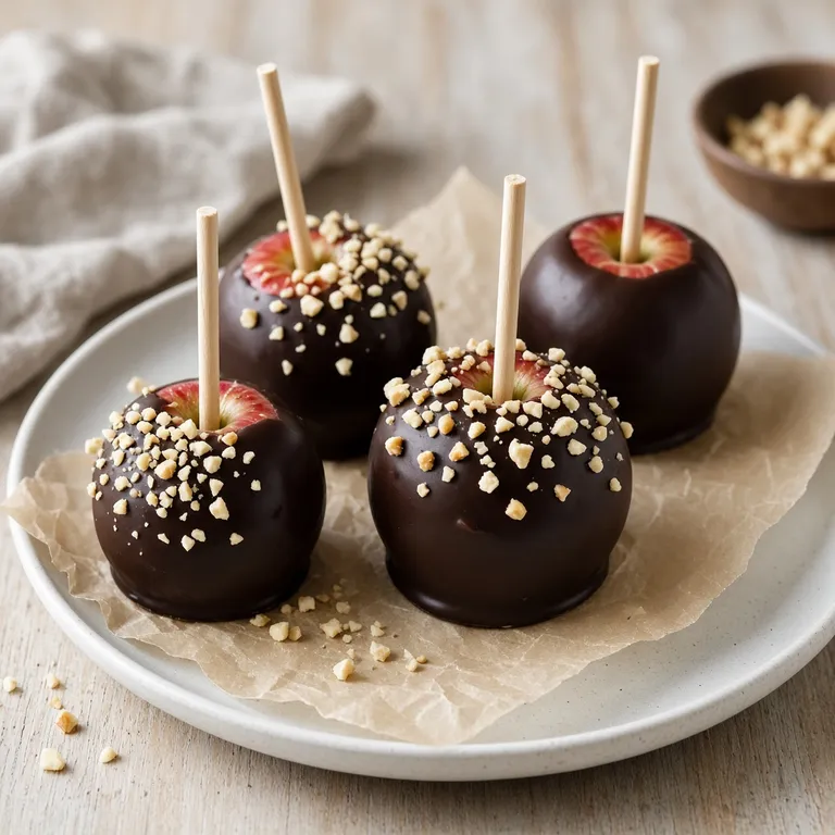 Chokoladedyppede Halloween-æbler