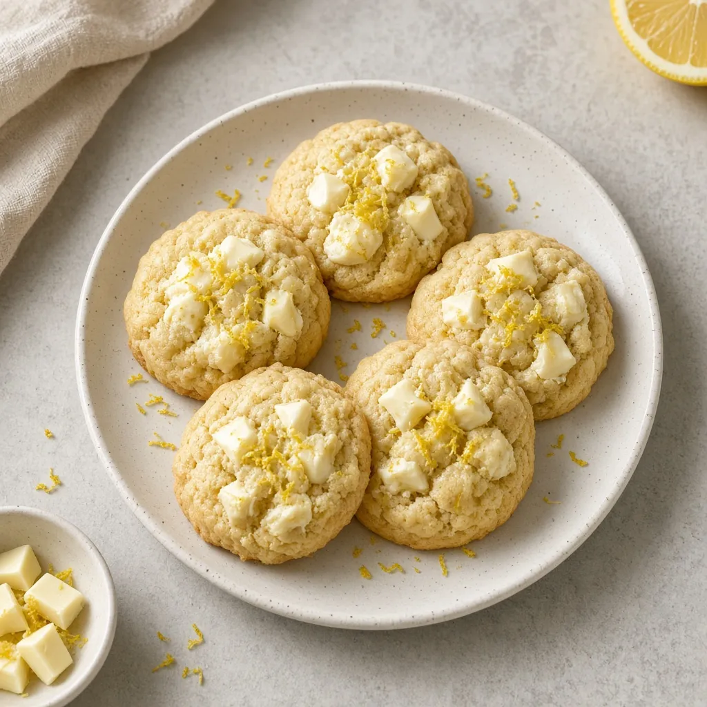 Cookies au chocolat blanc et citron