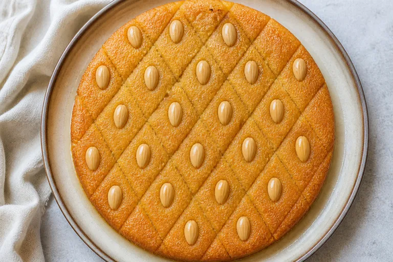 Basbousa – egyptisk semuljekake med sirup
