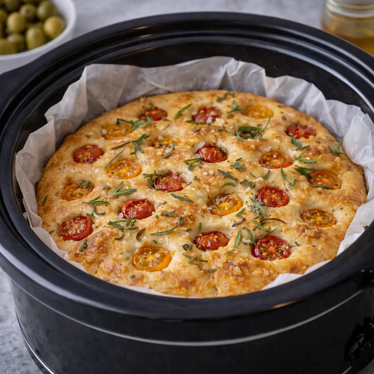 Focaccia im Slow Cooker