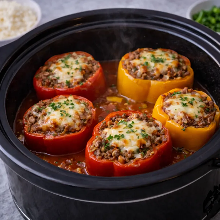 Gefüllte Paprika aus dem Slow Cooker