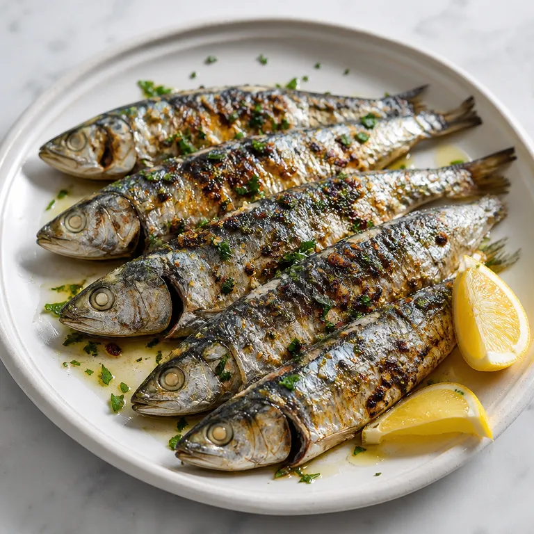 Grillede sardiner