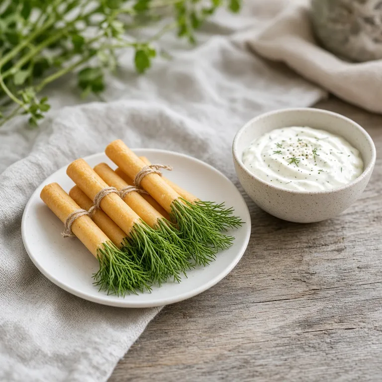 Heksekoste af ostestænger med dip