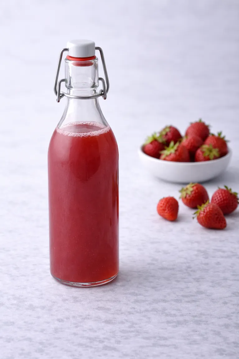 Hjemmelavet jordbær sirup