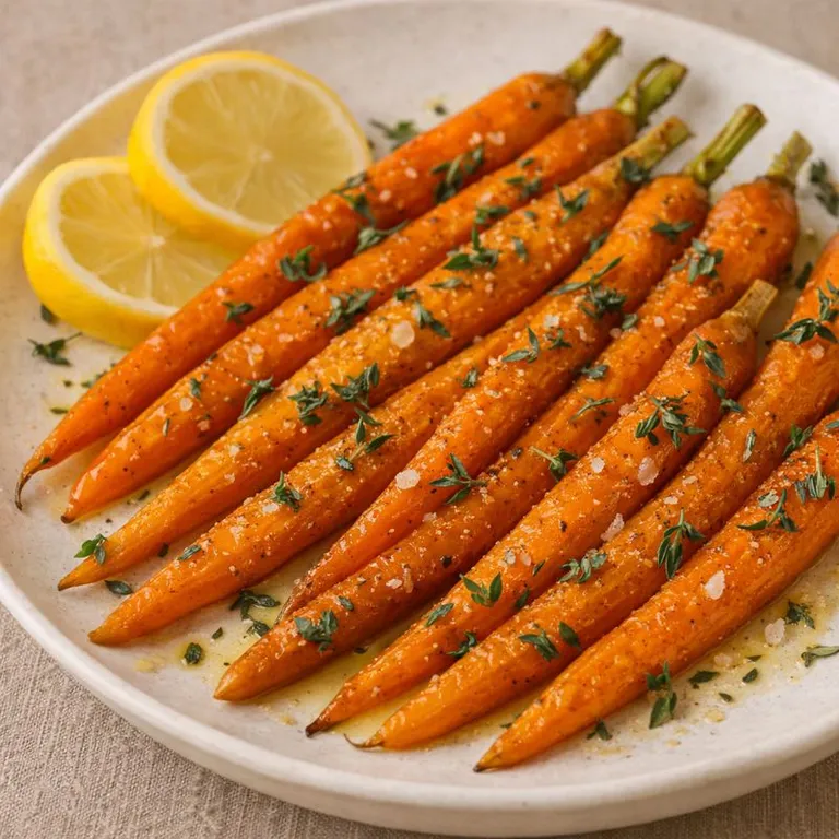Honningbagte gulerødder med timian & citron