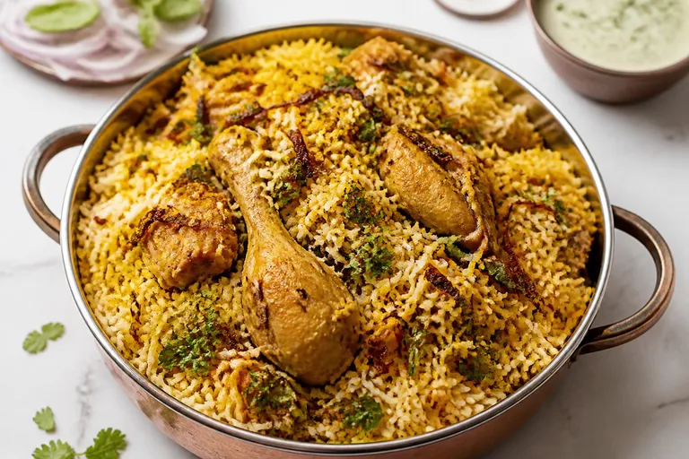 Hyderabadi chicken biryani