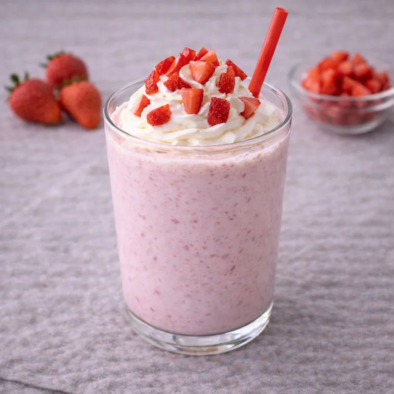 Jordbær milkshake